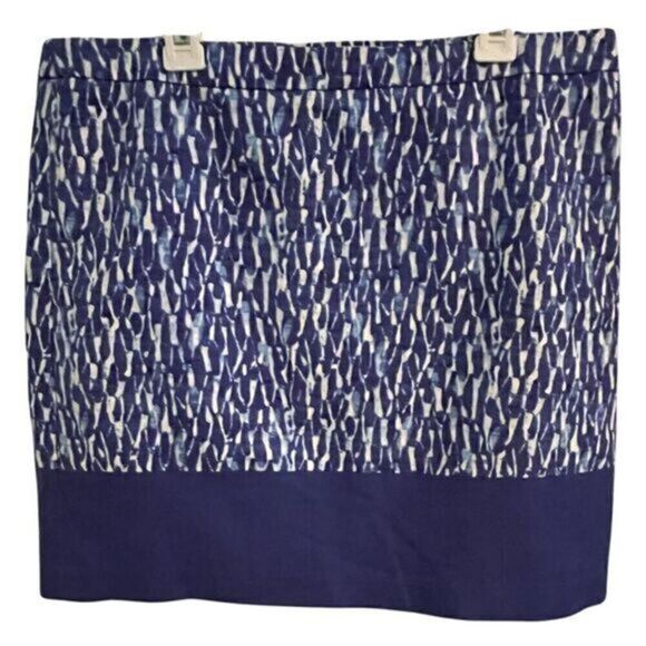 Michael Kors Royal Blue Lined Mini Skirt. Zips in back. Size 6 - Picture 1 of 5